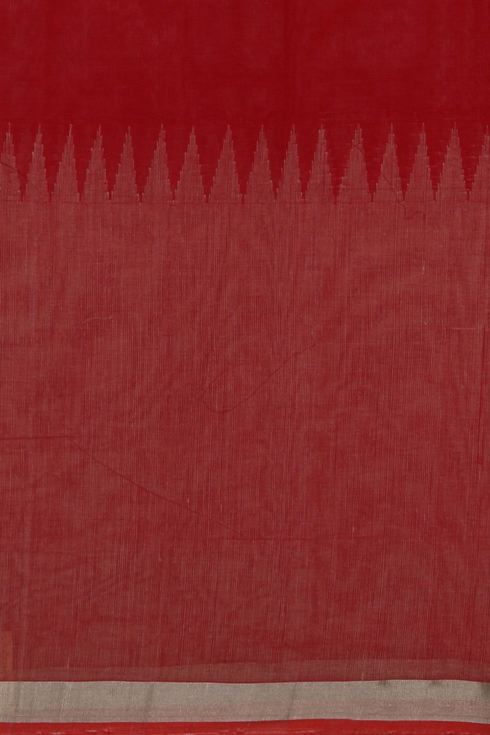 Image of Ponduru Cotton Red Saree