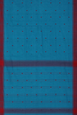 Image of Ponduru Cotton Blue Saree