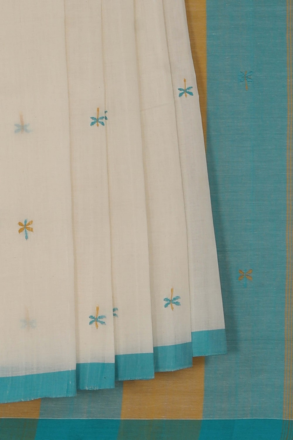 Ponduru Cotton White Saree