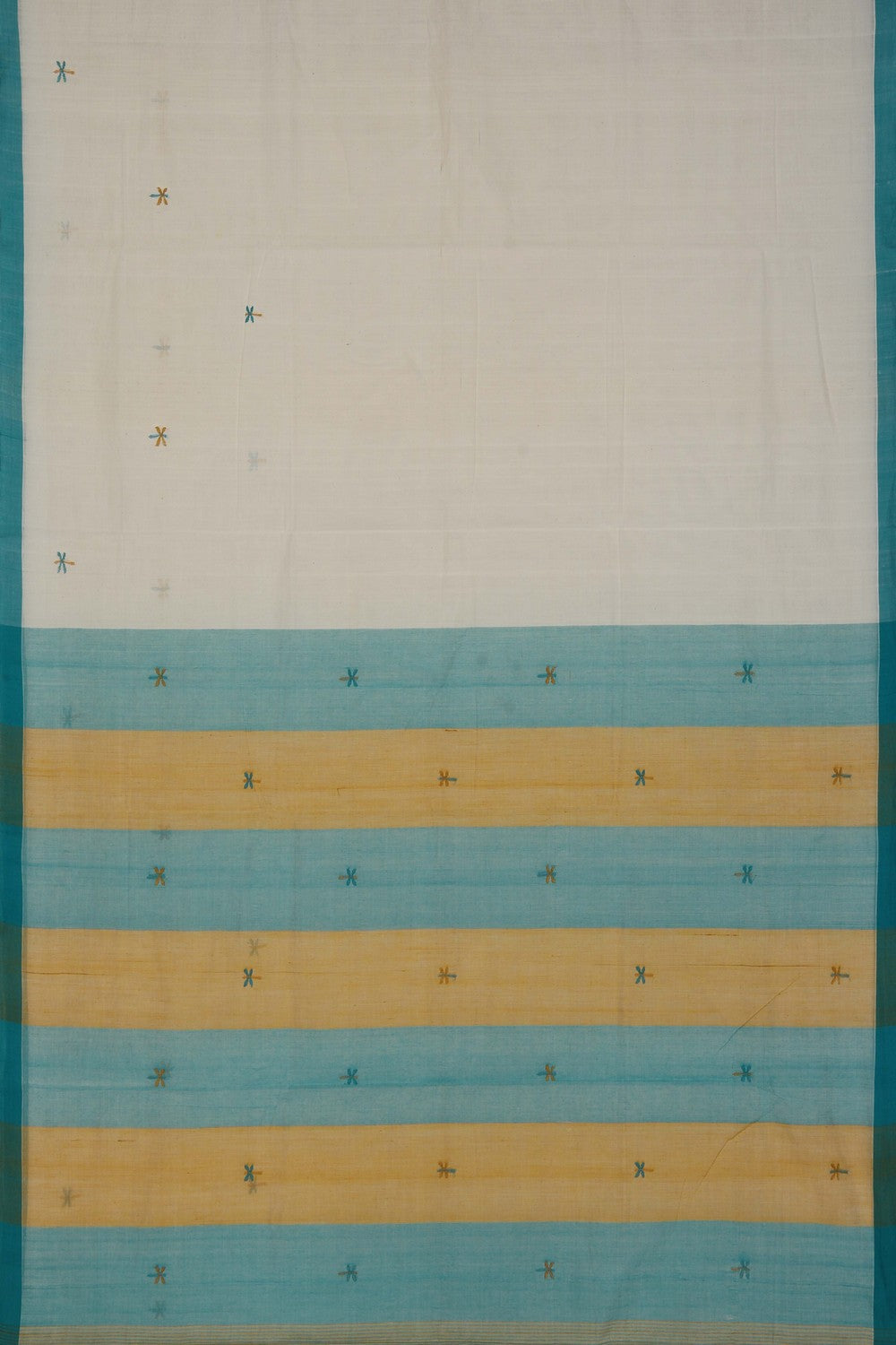 Ponduru Cotton White Saree