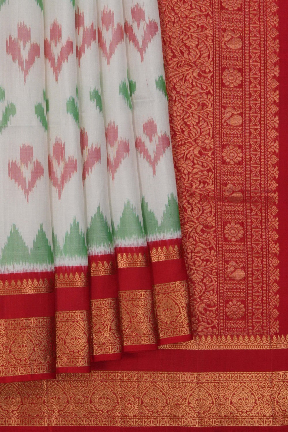South Silk White Saree