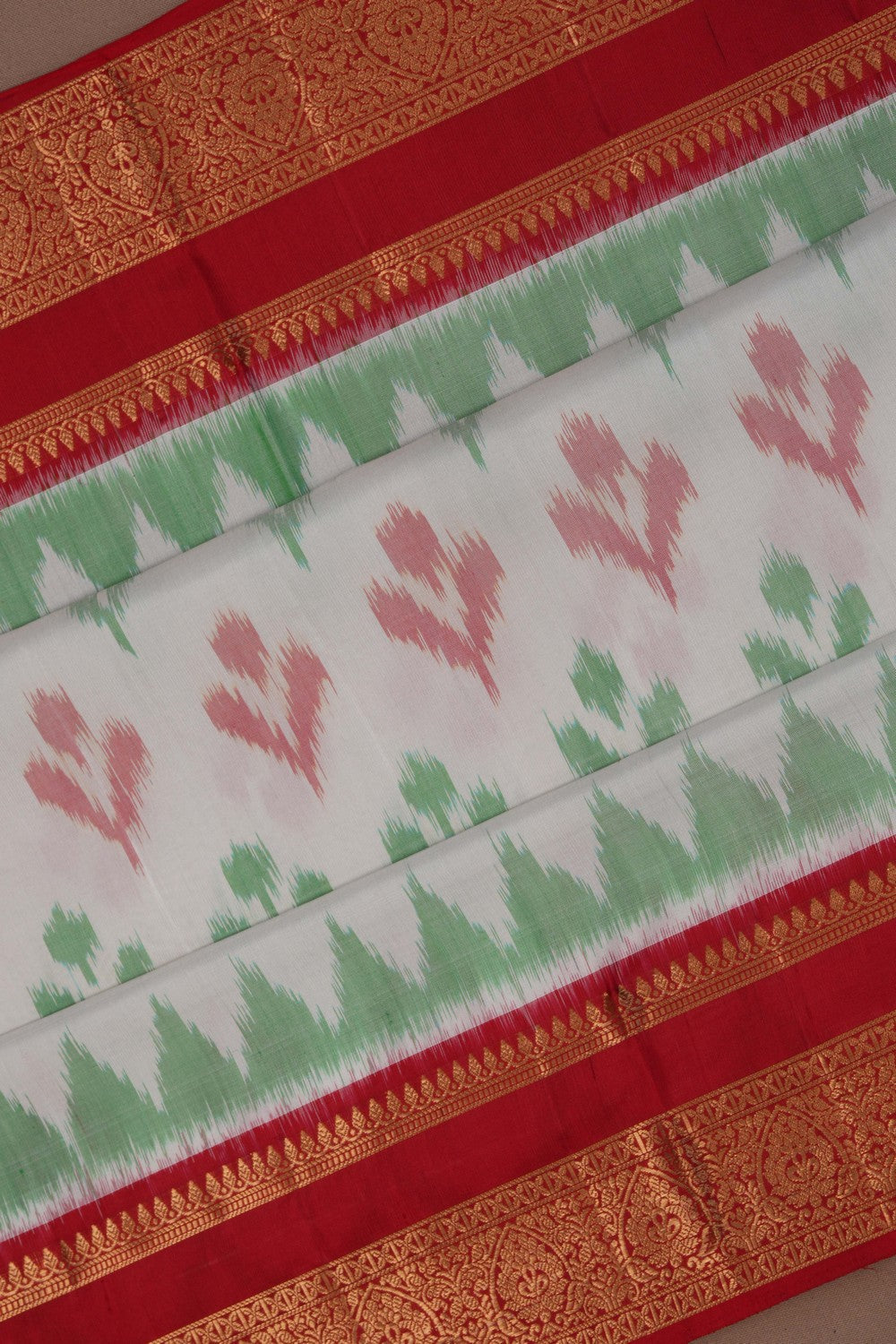 South Silk White Saree