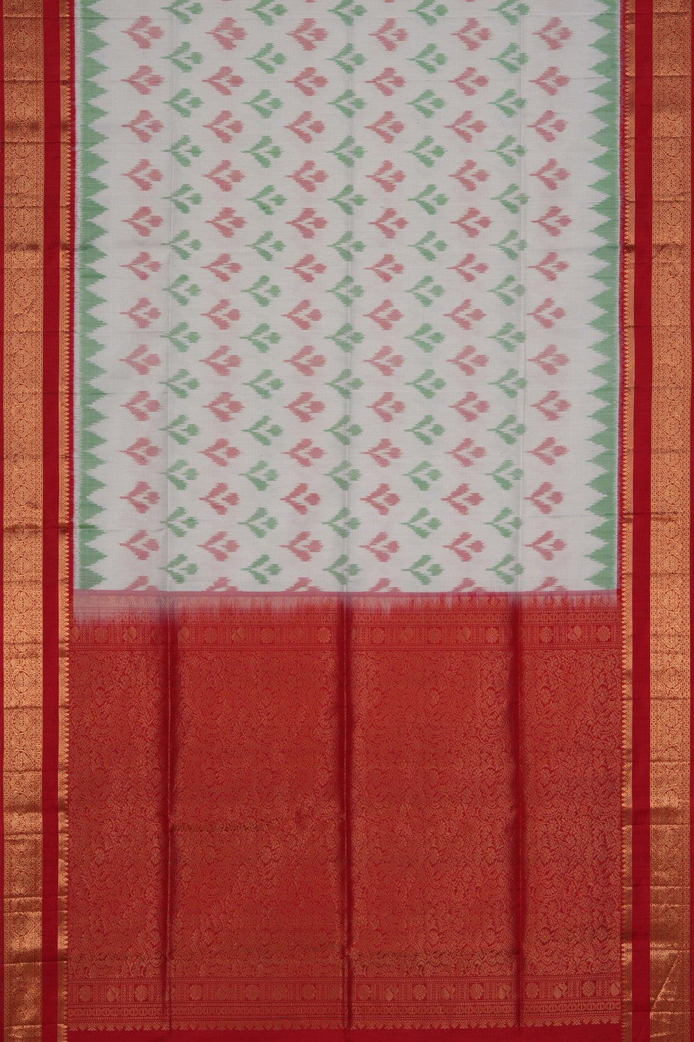 South Silk White Saree