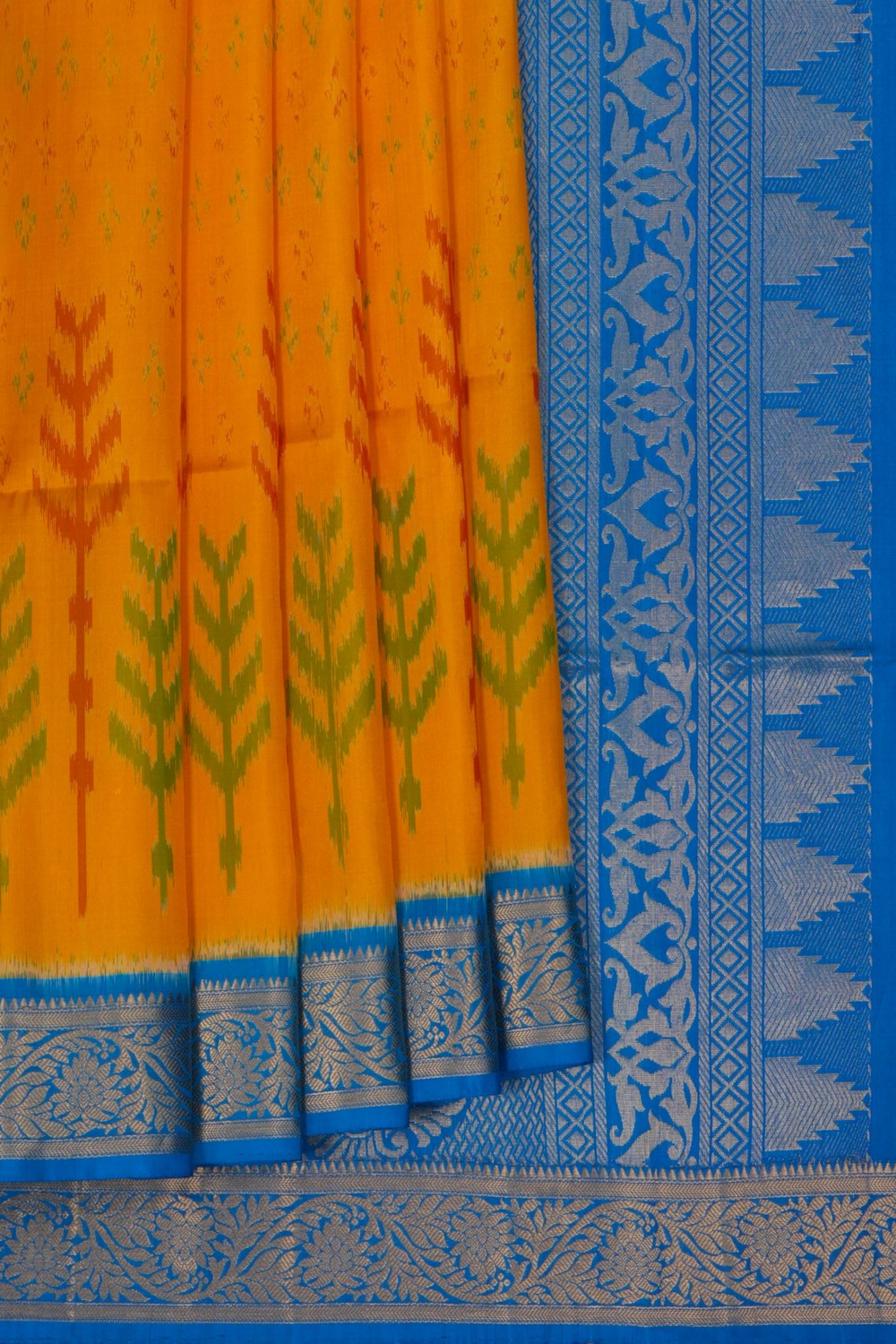 Image of South Silk Yellow Saree