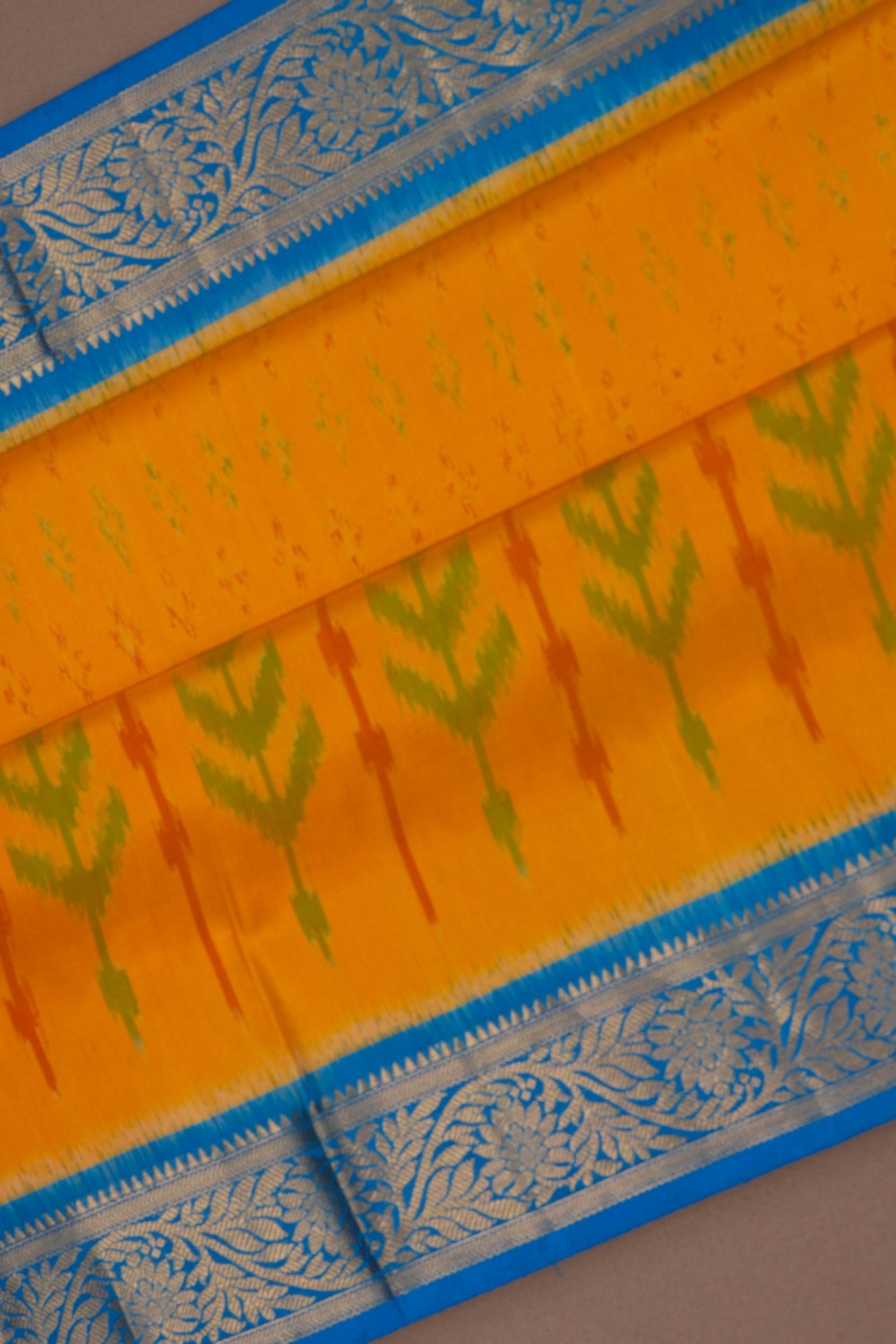 Image of South Silk Yellow Saree