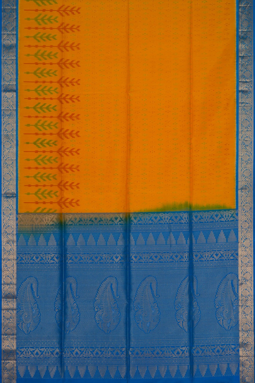 Image of South Silk Yellow Saree