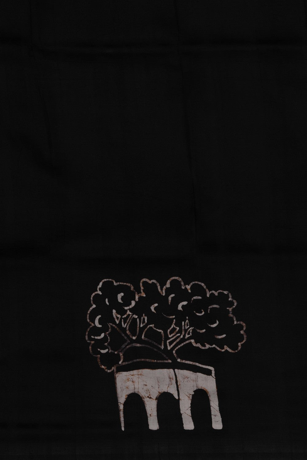 Image of Temple Painted Silk Saree