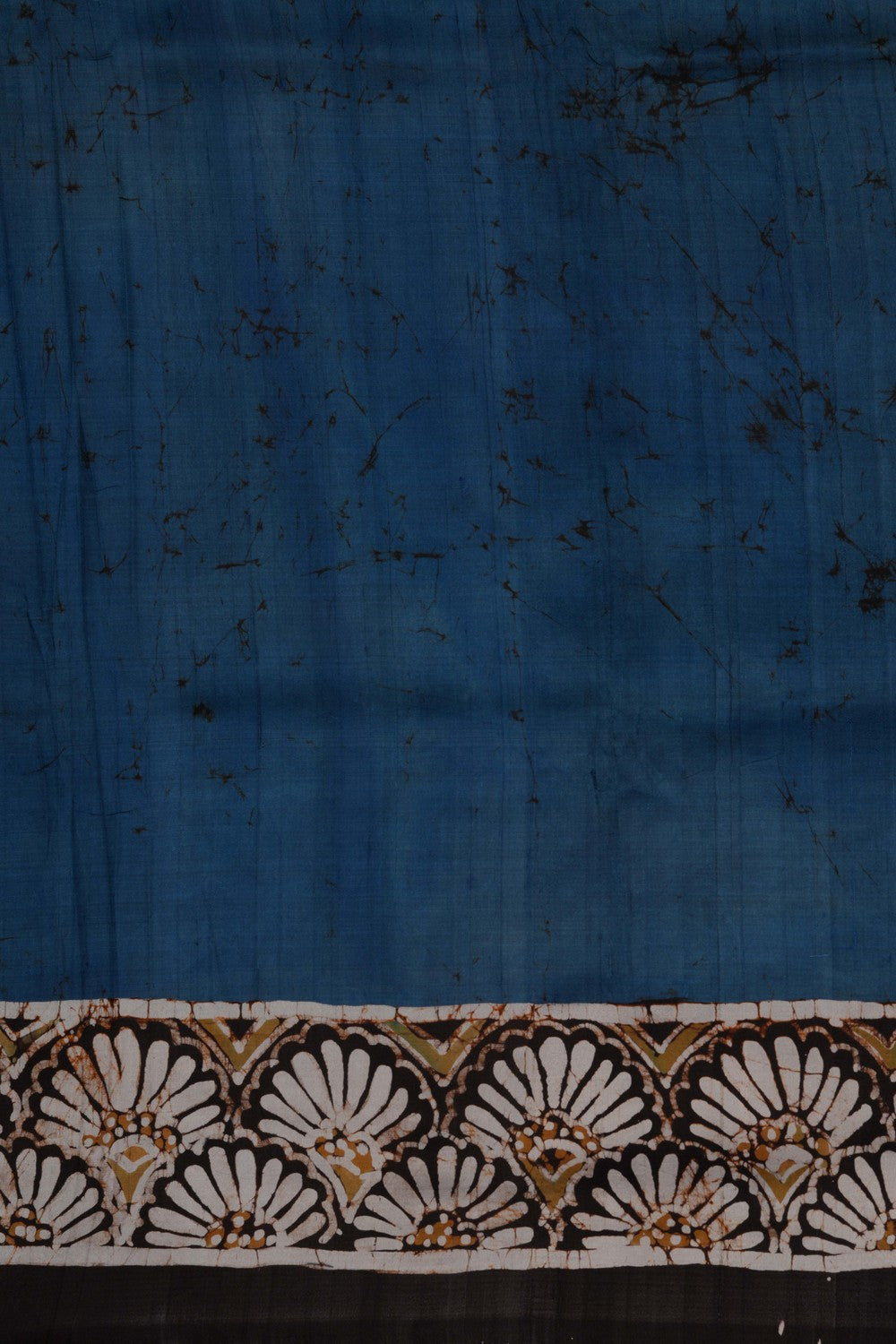 Image of Lotus Painted Silk Saree