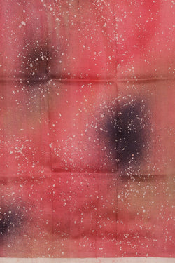 Image of Pink Painted Silk Saree