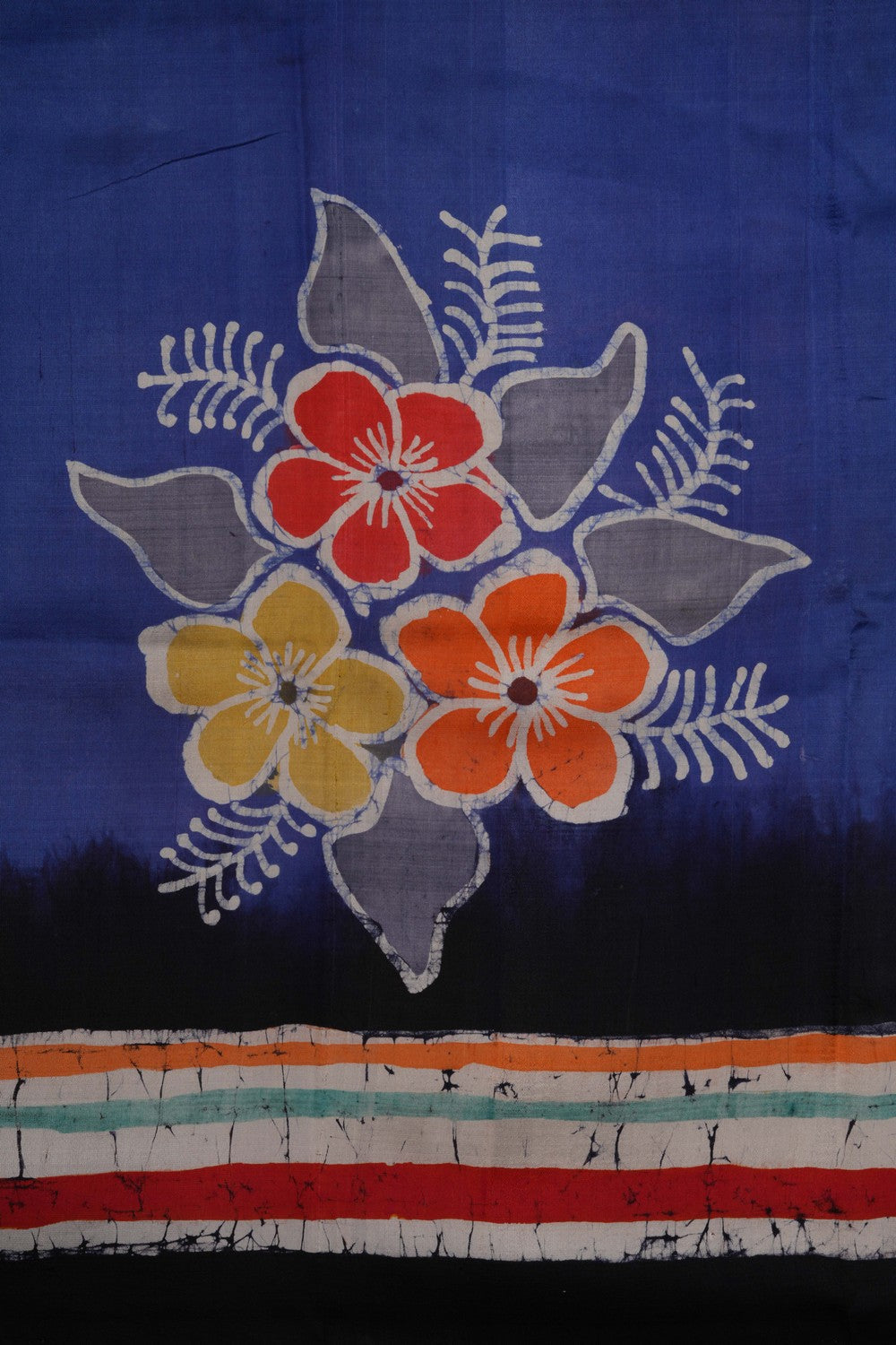 Image of Batik Painted Silk Saree