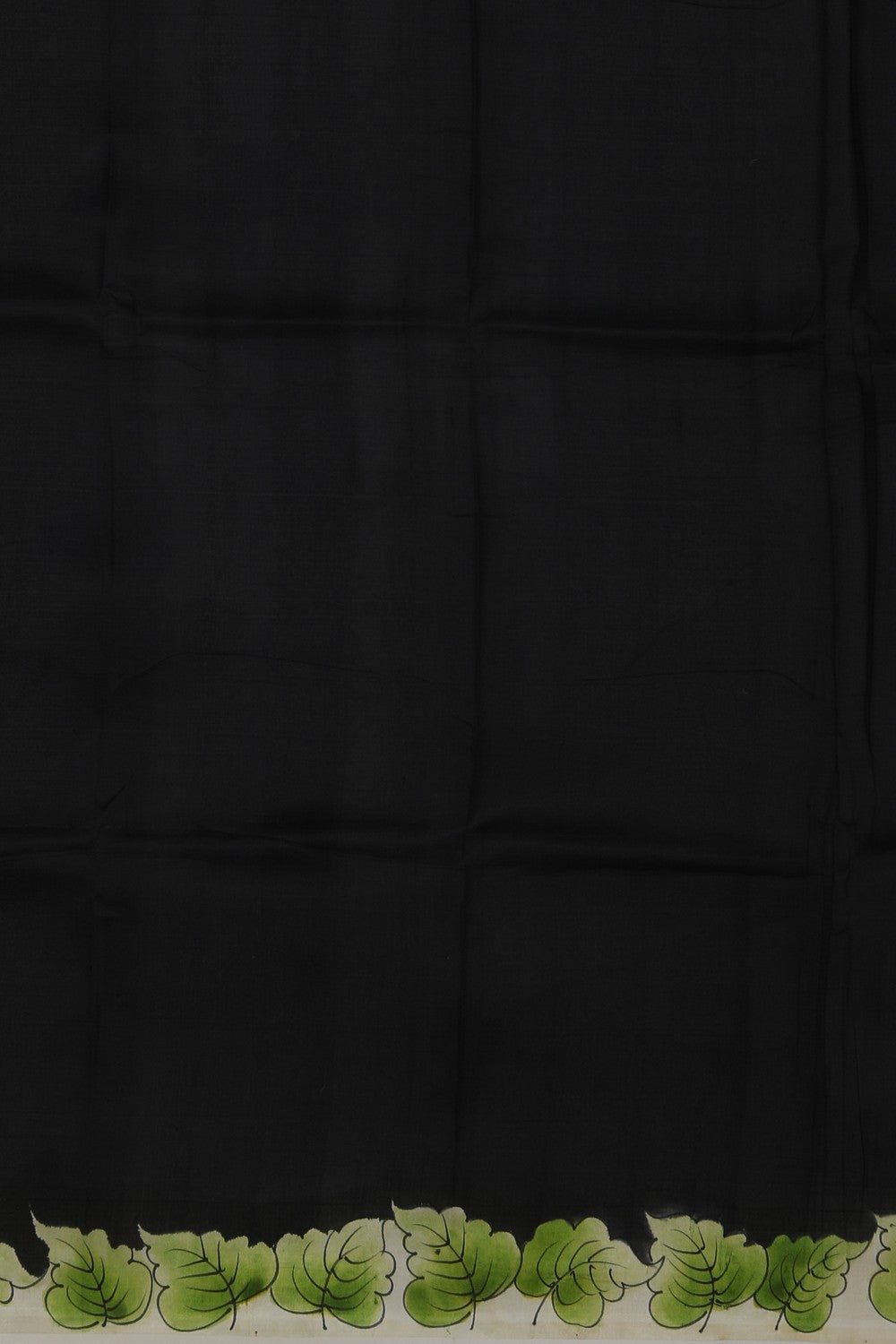 Image of Floral Painted Silk Saree