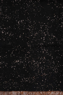 Image of Black Painted Silk Saree