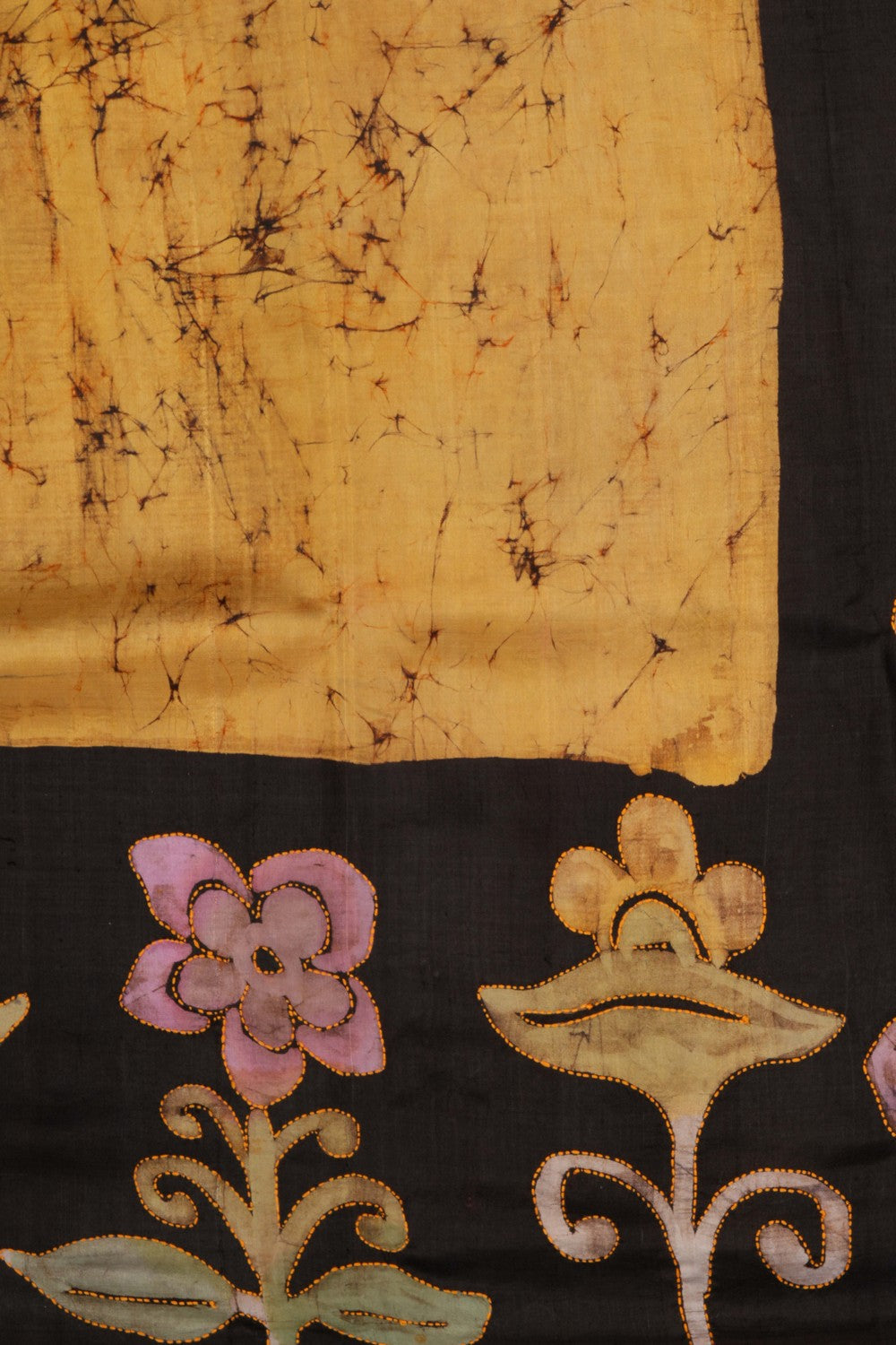 Image of Batik Tussar Silk Saree
