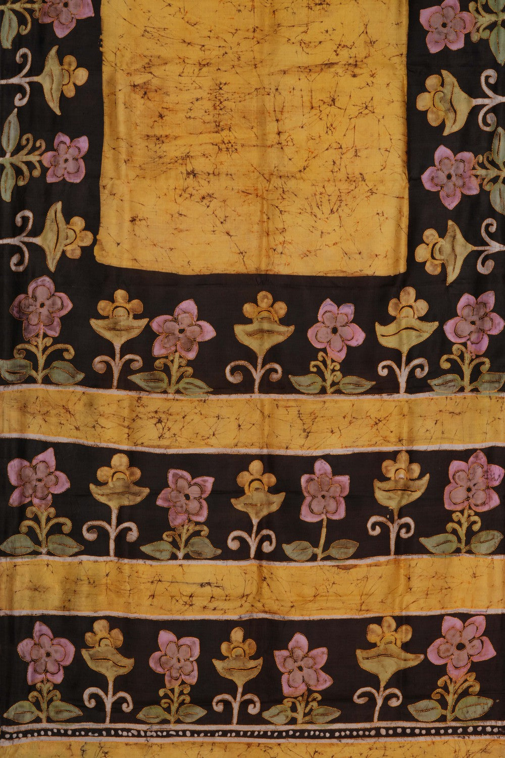 Image of Batik Tussar Silk Saree