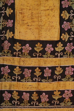 Image of Batik Tussar Silk Saree