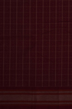 Image of Kanchi Cotton Kattam Maroon Saree