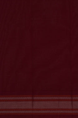 Image of Kanchi Cotton Kattam Maroon Saree