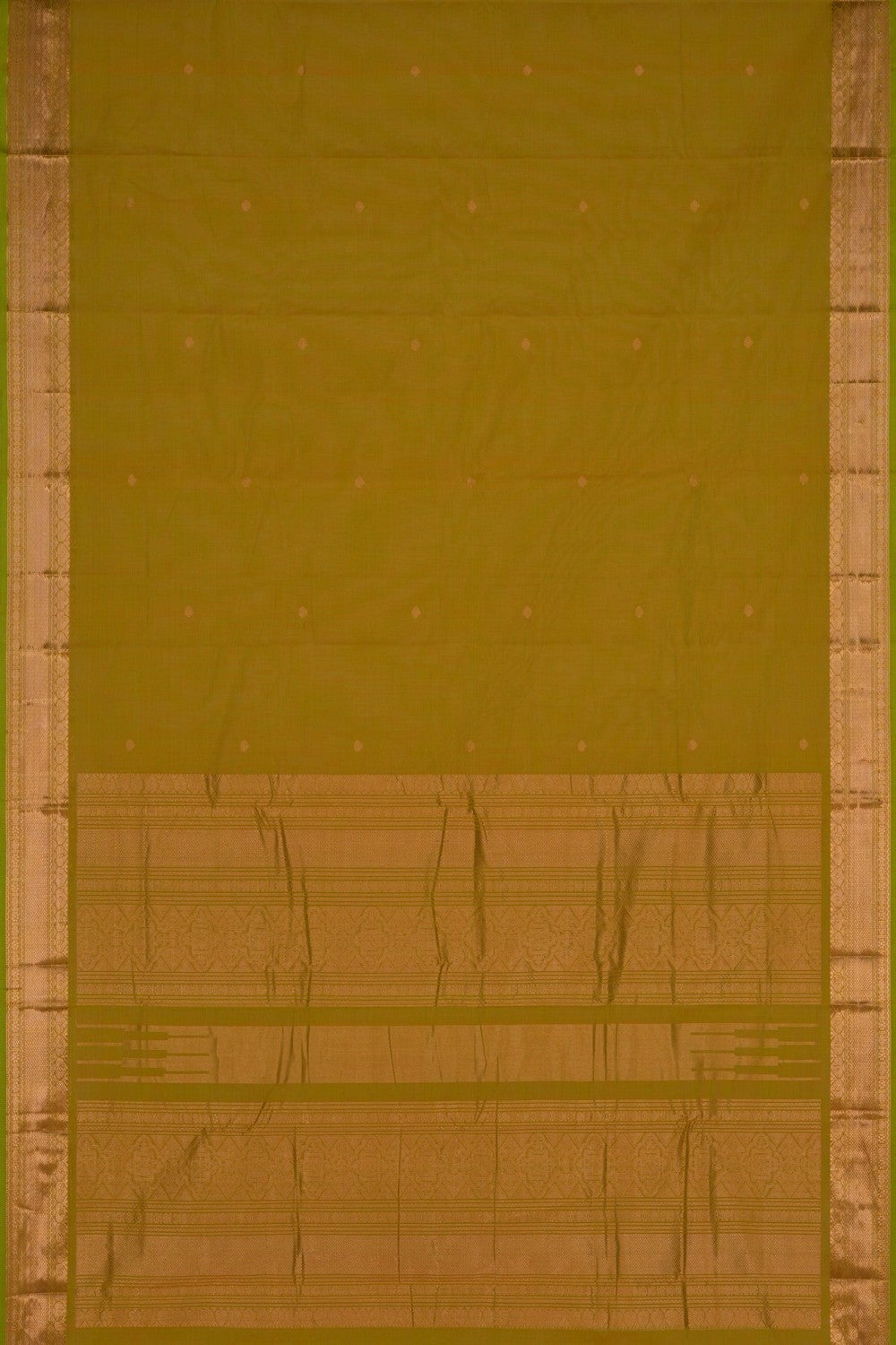 Kanchi Cotton Green Saree