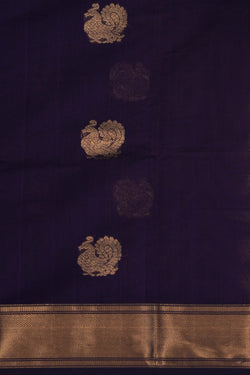 Image of Kanchi Cotton Purple Saree