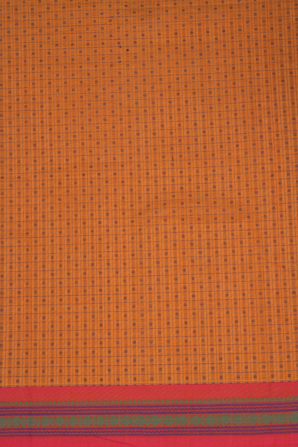 Kanchi Cotton Kattam Mustard Saree