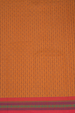 Image of Kanchi Cotton Kattam Mustard Saree
