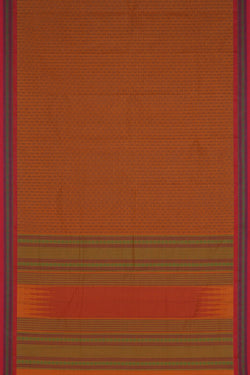 Image of Kanchi Cotton Kattam Mustard Saree