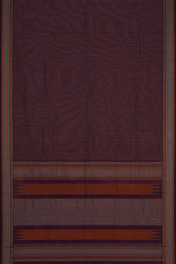 Image of Kanchi Cotton Kattam Purple Saree