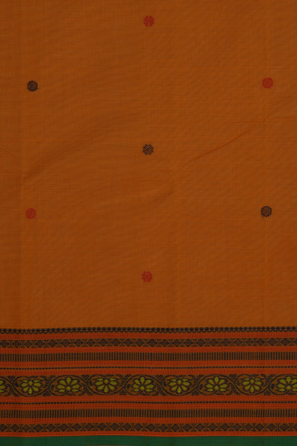Kanchi Cotton Mustard Saree
