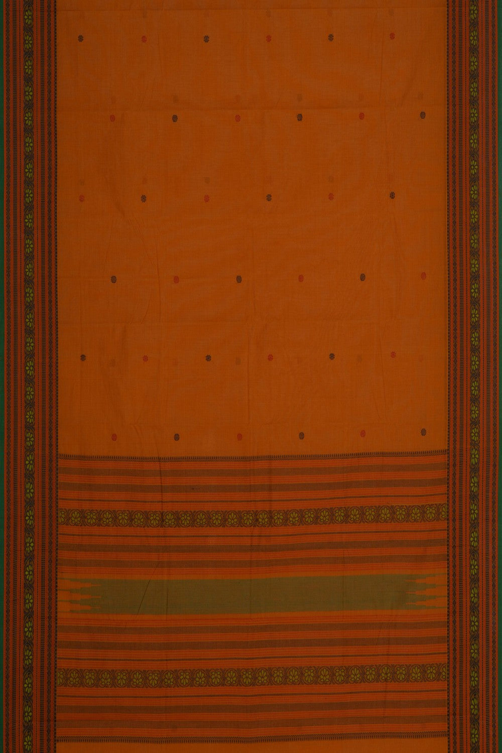 Kanchi Cotton Mustard Saree