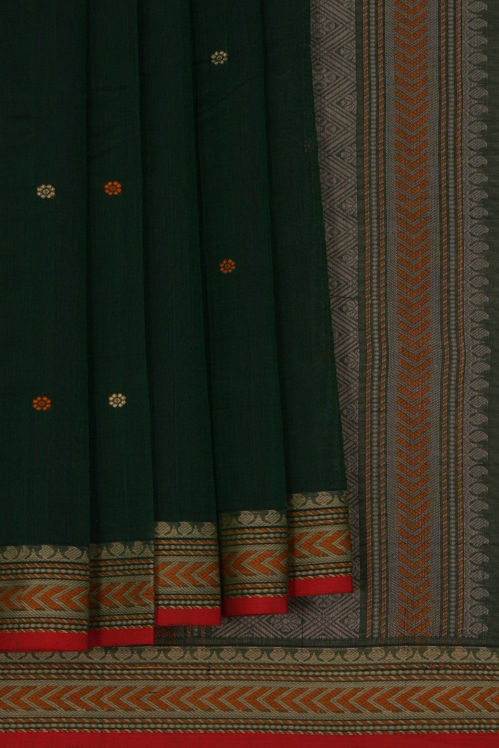 Image of Kanchi Cotton Green Saree