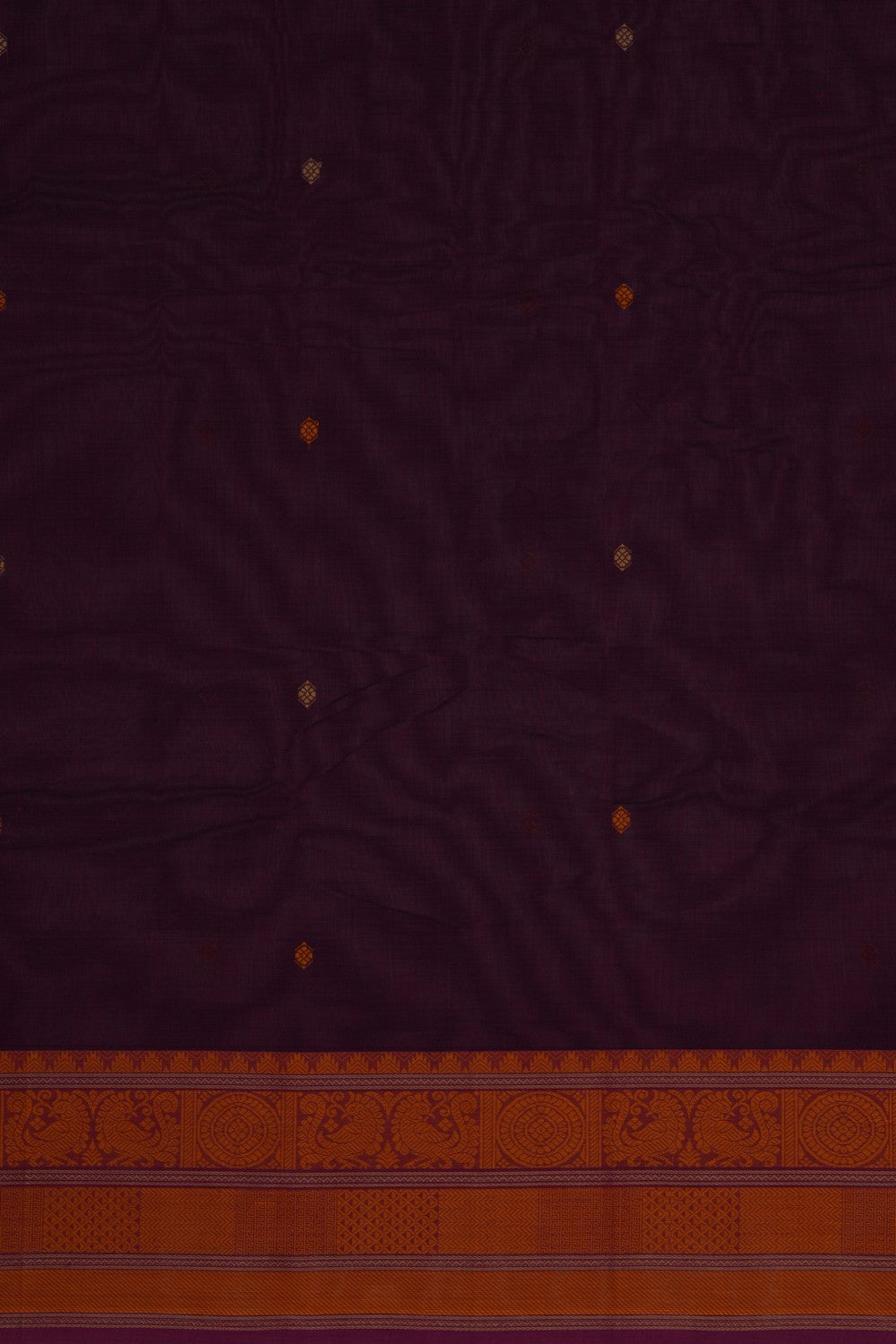 Image of Kanchi Cotton Violet Saree