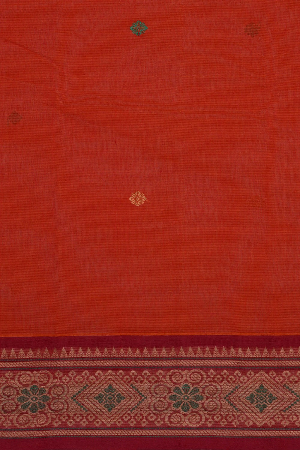 Kanchi Cotton Orange Saree