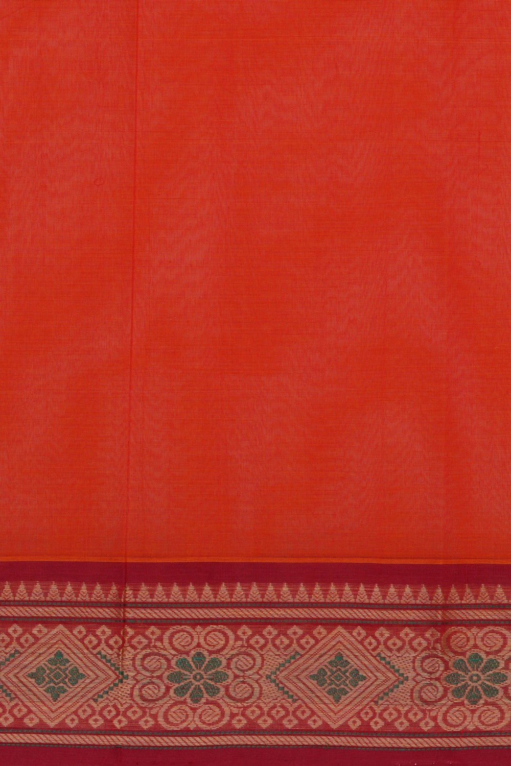 Kanchi Cotton Orange Saree