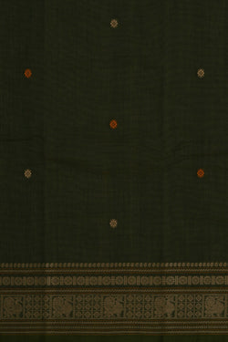 Image of Kanchi Cotton Green Saree