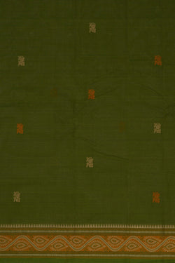 Image of Kanchi Cotton Green Saree