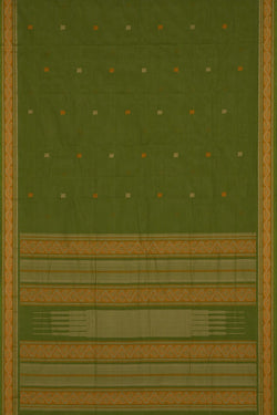 Image of Kanchi Cotton Green Saree