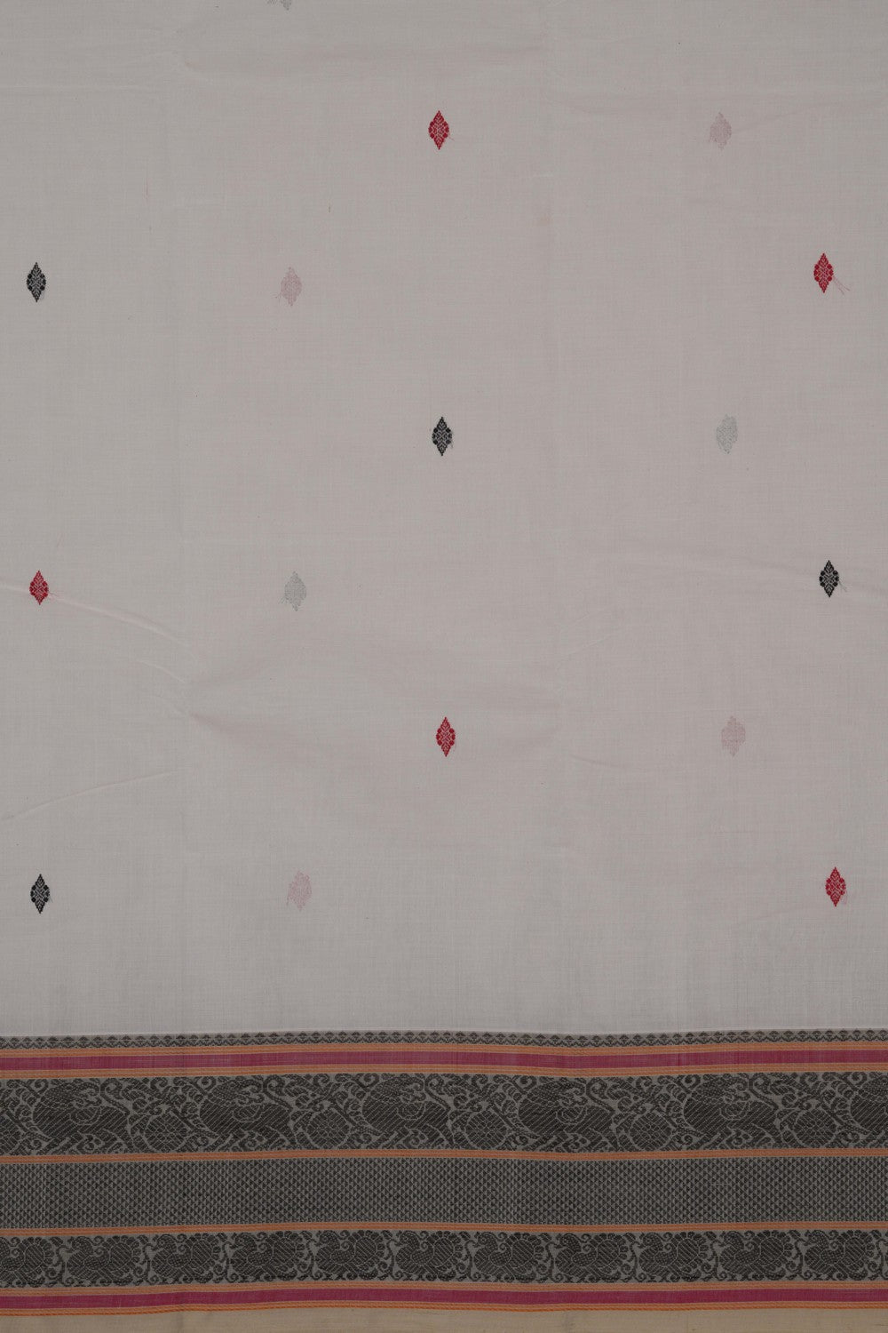 Kanchi Cotton White Saree