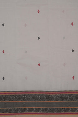 Image of Kanchi Cotton White Saree