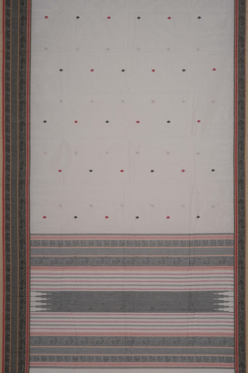Kanchi Cotton White Saree