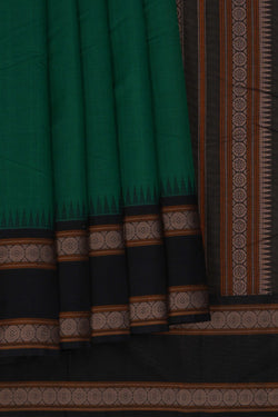 Image of Kanchi Cotton Green Saree