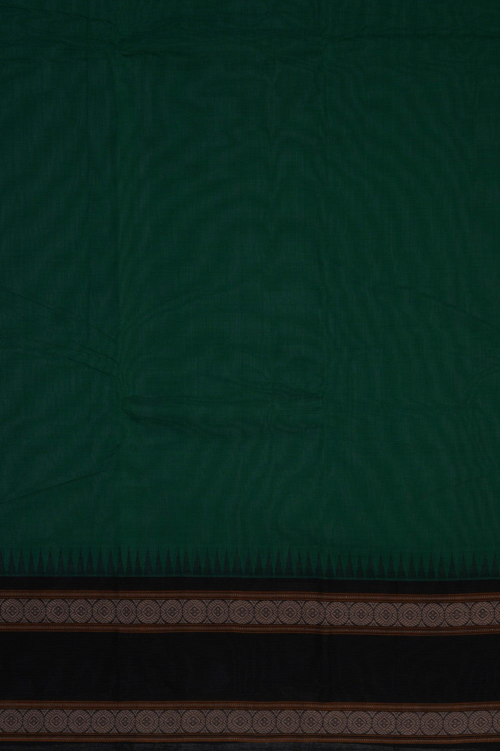 Kanchi Cotton Green Saree