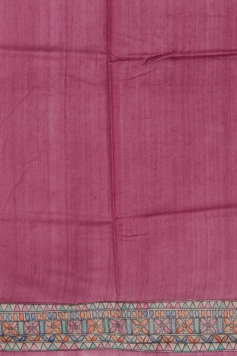 Image of Madhubani Printed Tussar Silk Saree