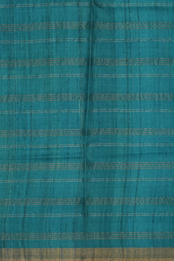 Image of Kantha Stitch Tussar Silk Saree