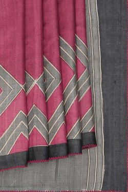Image of Printed Tussar Silk Saree