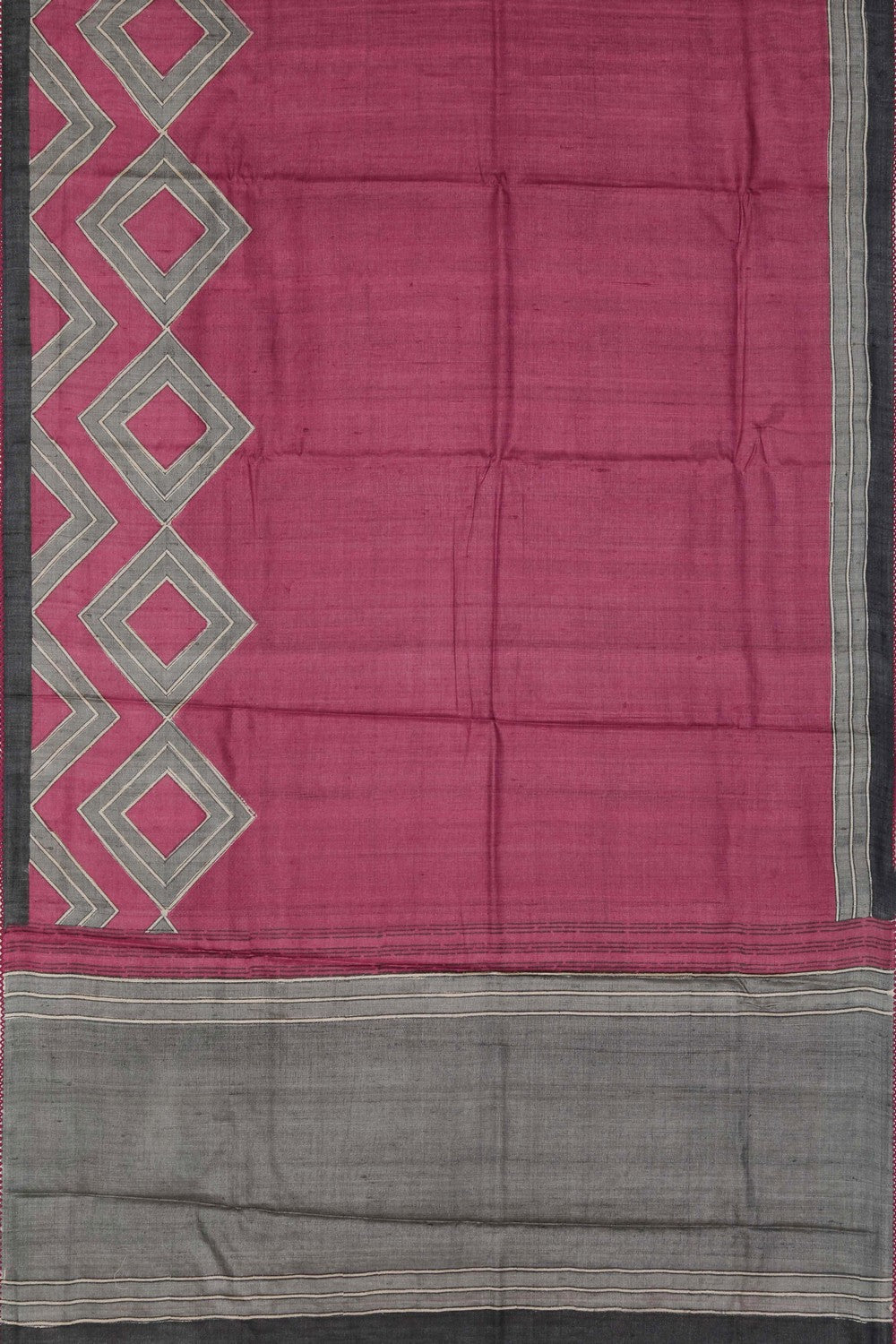 Printed Tussar Silk Saree