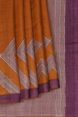 Image of Printed Tussar Silk Saree