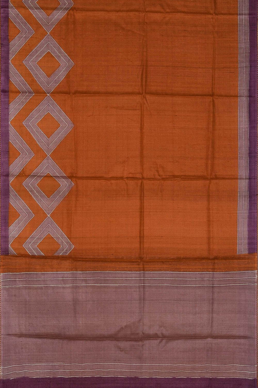 Image of Printed Tussar Silk Saree