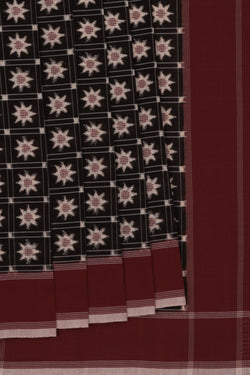 Image of Pochampally Double Ikat Black Saree