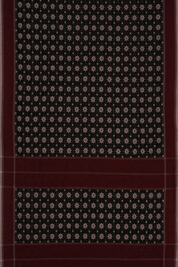 Image of Pochampally Double Ikat Black Saree