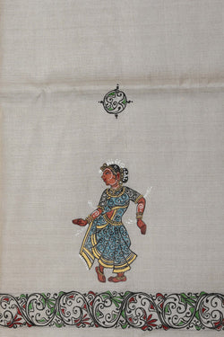 Image of Tussar Silk Patachitra Saree